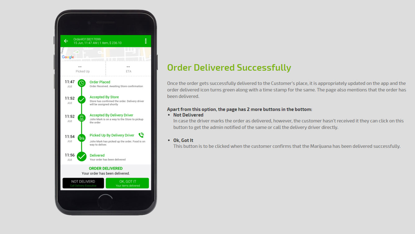 order delivered successfully