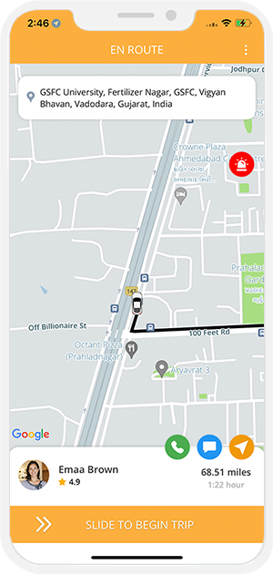 trip started rider get notification for trip started