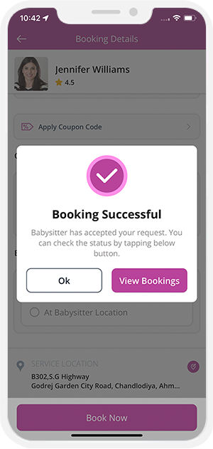 Select booking location Select booking location