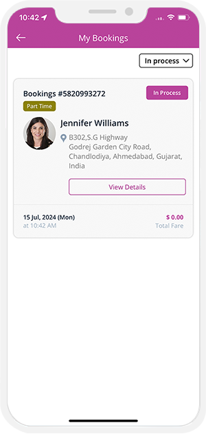 Select booking location Select booking location