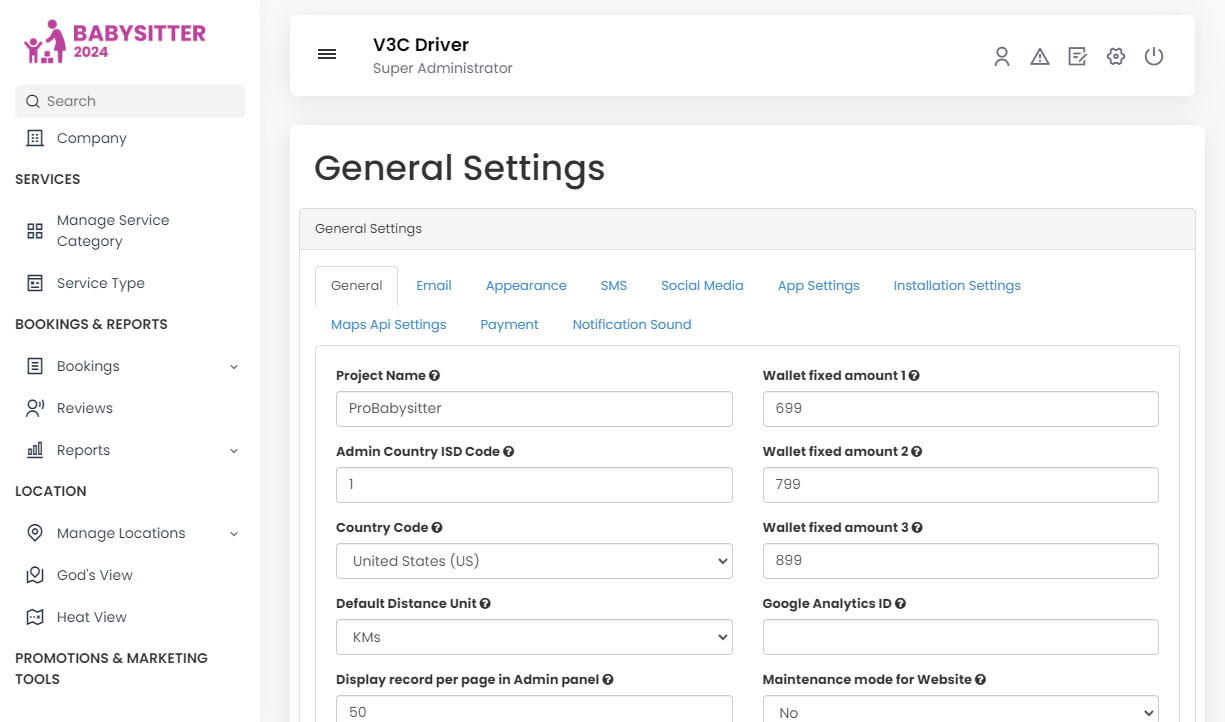 General Settings