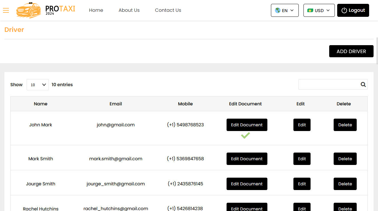 Add Driver Add Driver Details