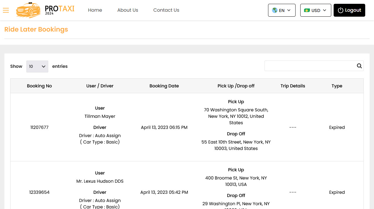 Ride later bookings Ride later bookings