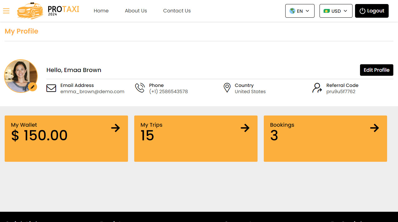 Rider Panel Manage Profile Rider Panel Manage Profile