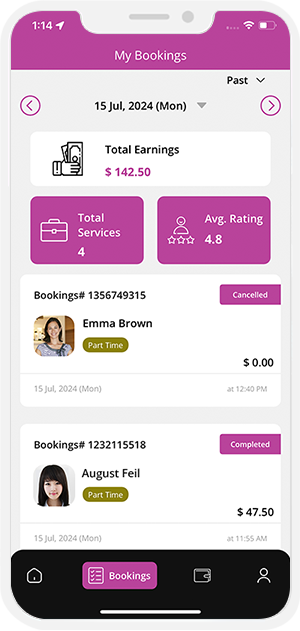 Driver login and registration screen Driver login and registration screen