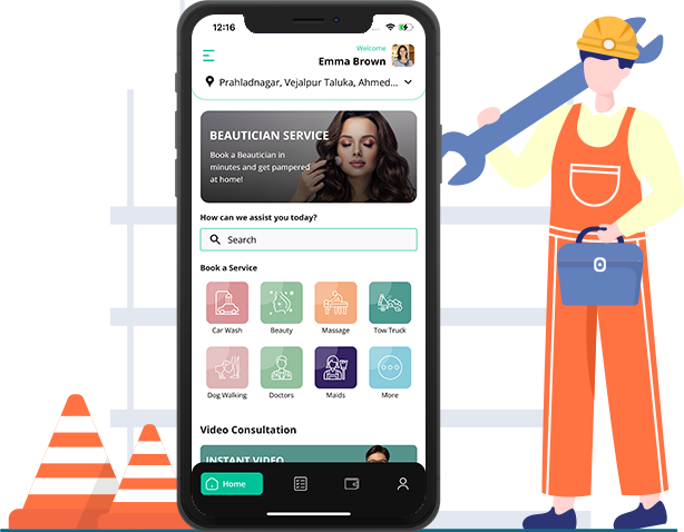 Uber for workers app