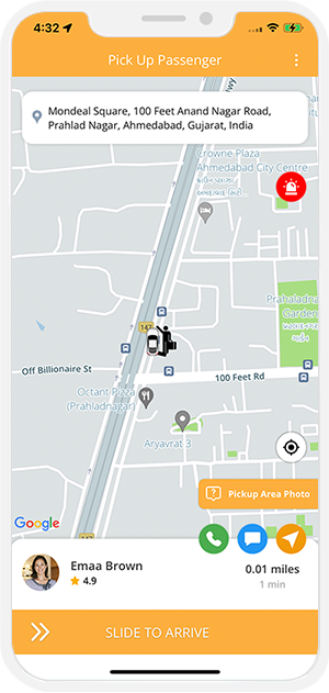 driver arrived confirmation notification