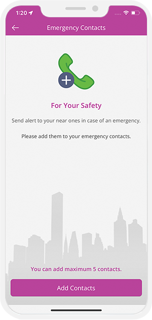 Emergentcy Contact user and provider fives feedback to eachother