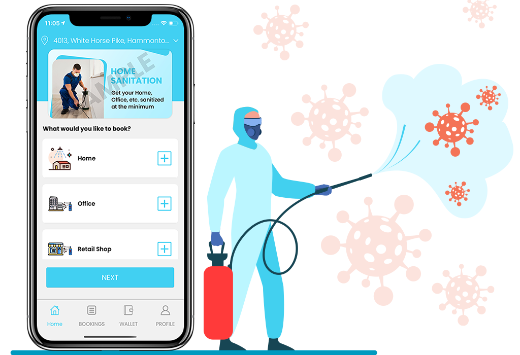 Sanitization Services On Demand app clone