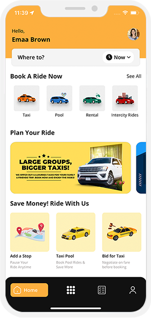 user select service and location