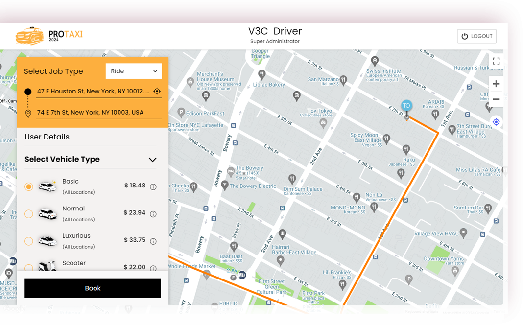 Manual Taxi Dispatch Manual Taxi Dispatch Screen