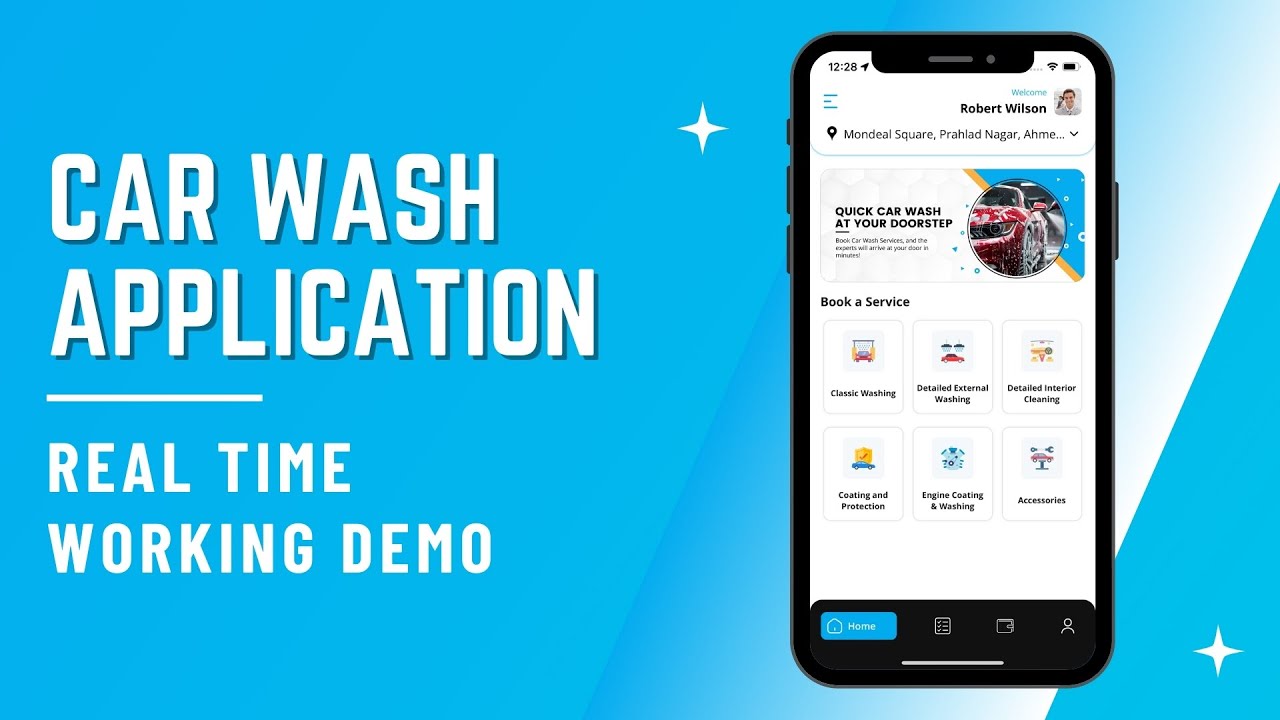 mobile car wash app demo