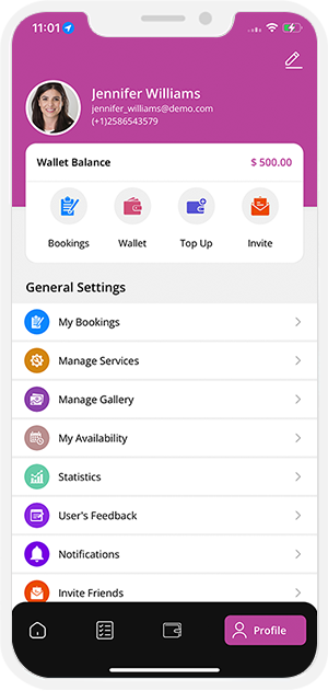 provider app menu provider app menu