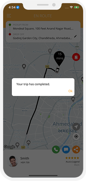 trip completed